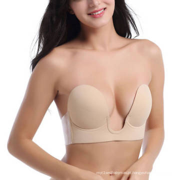 Roupa íntima feminina sutiã push up sutiã adesivo de silicone profundo sutiã de imersão